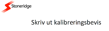 Kalibreringsintyg