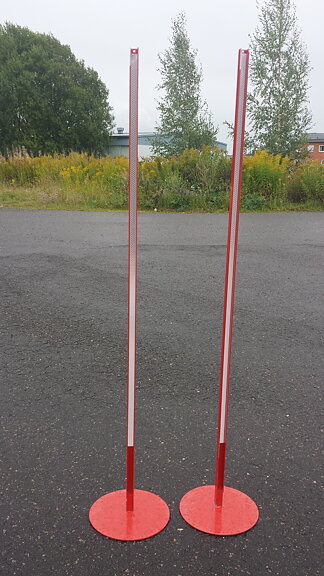 Reflexstolpe röd med fot