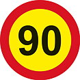 Hastighetsmärke 90 km/h
