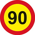 Hastighetsmärke 90 km/h