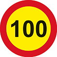 Hastighetsmärke 100 km/h