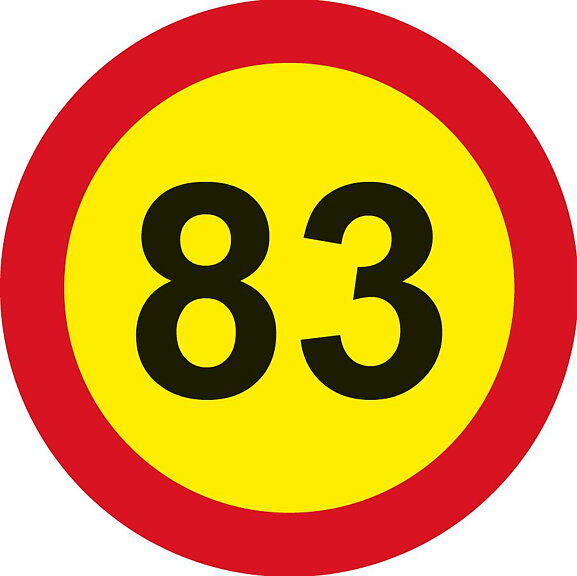 Hastighetsmärke KIT 80-100 km/h