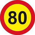 Hastighetsmärke KIT 80-100 km/h