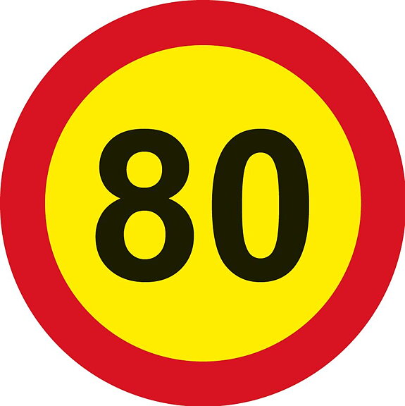 Hastighetsmärke KIT 80-100 km/h