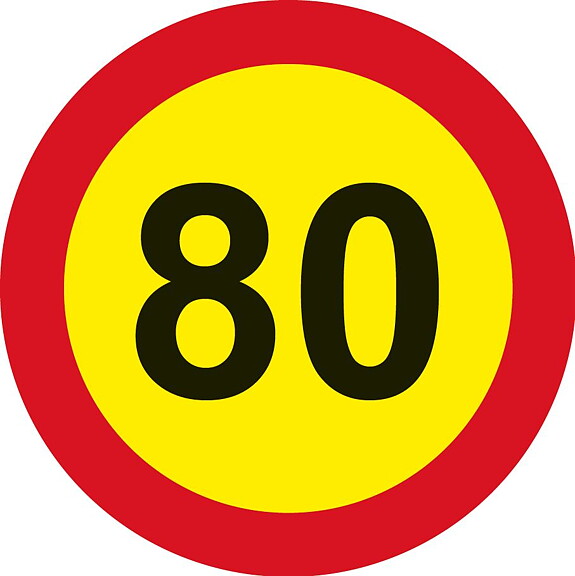 Hastighetsmärke KIT 80-100 km/h