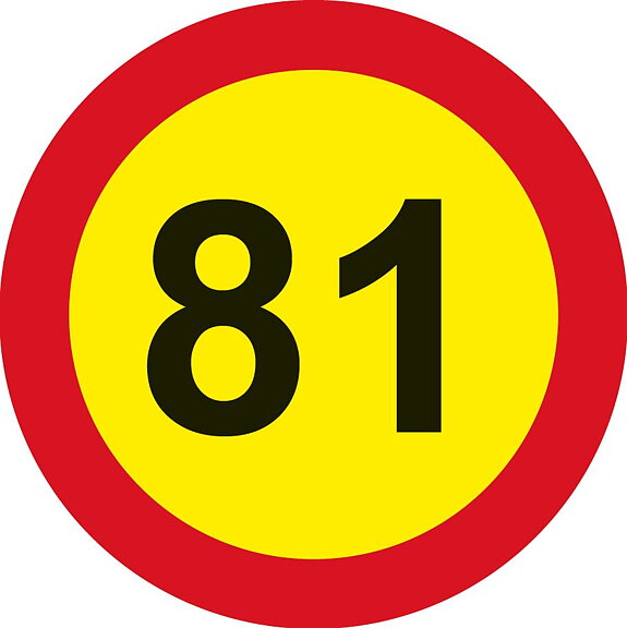 Hastighetsmärke KIT 80-100 km/h