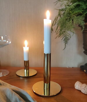 Ljusstake metall guld