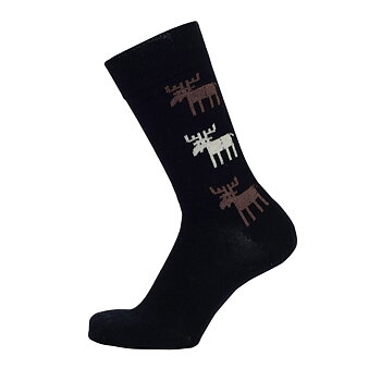 Moose svarta strumpor i ull 