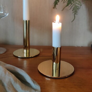 Ljusstake metall guld