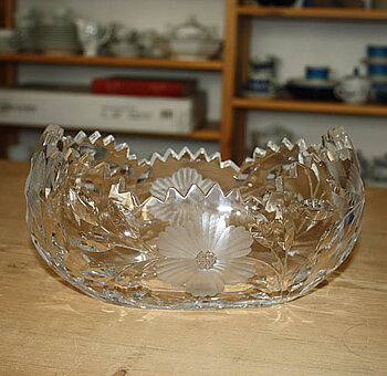 Båtformad glasskål