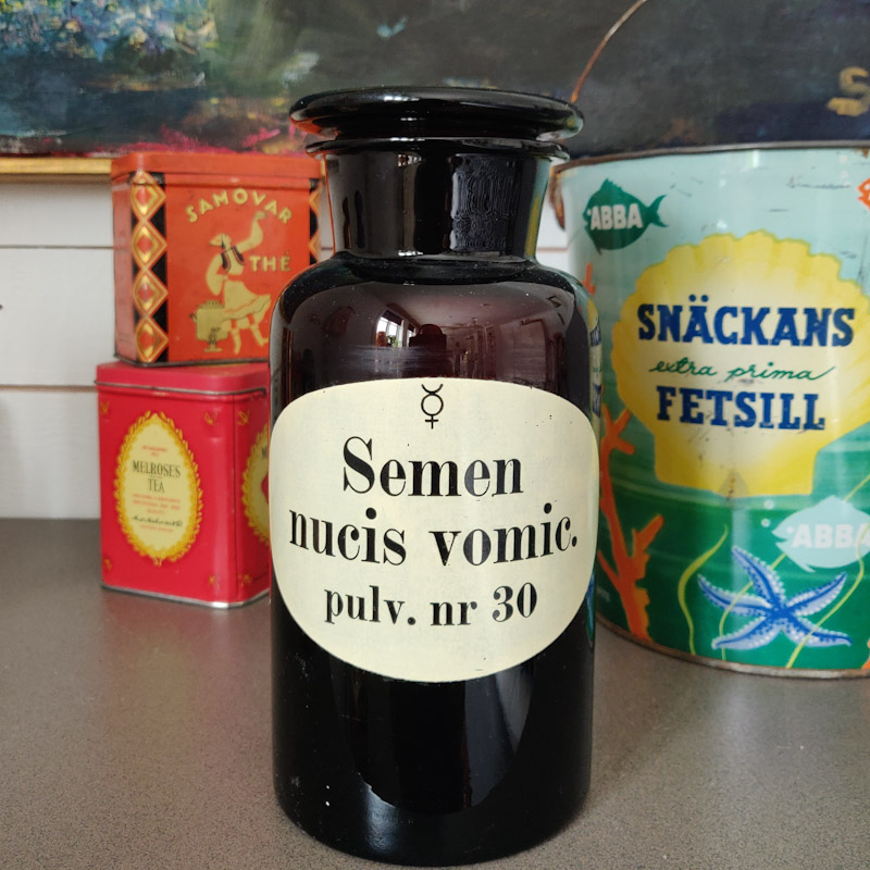  Apoteksburk brunt glas