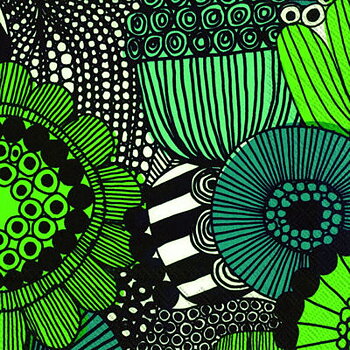 Siirtolapuutarha grön servett  från Marimekko 