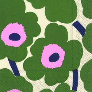 Unikko Dark Green Kaffeservett från Marimekko
