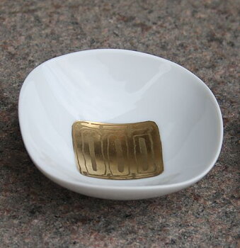 Skål med gulddekor från Rosenthal 