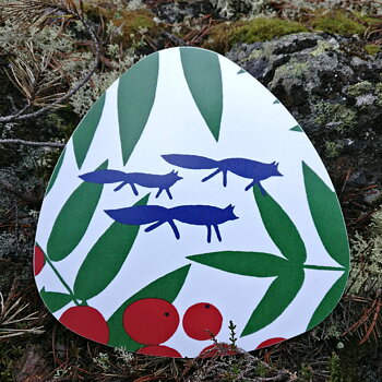  Surt sa räven grytunderlägg från Almedahls 