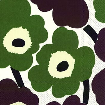  Unikko Grön-Brun Kaffeservett från Marimekko
