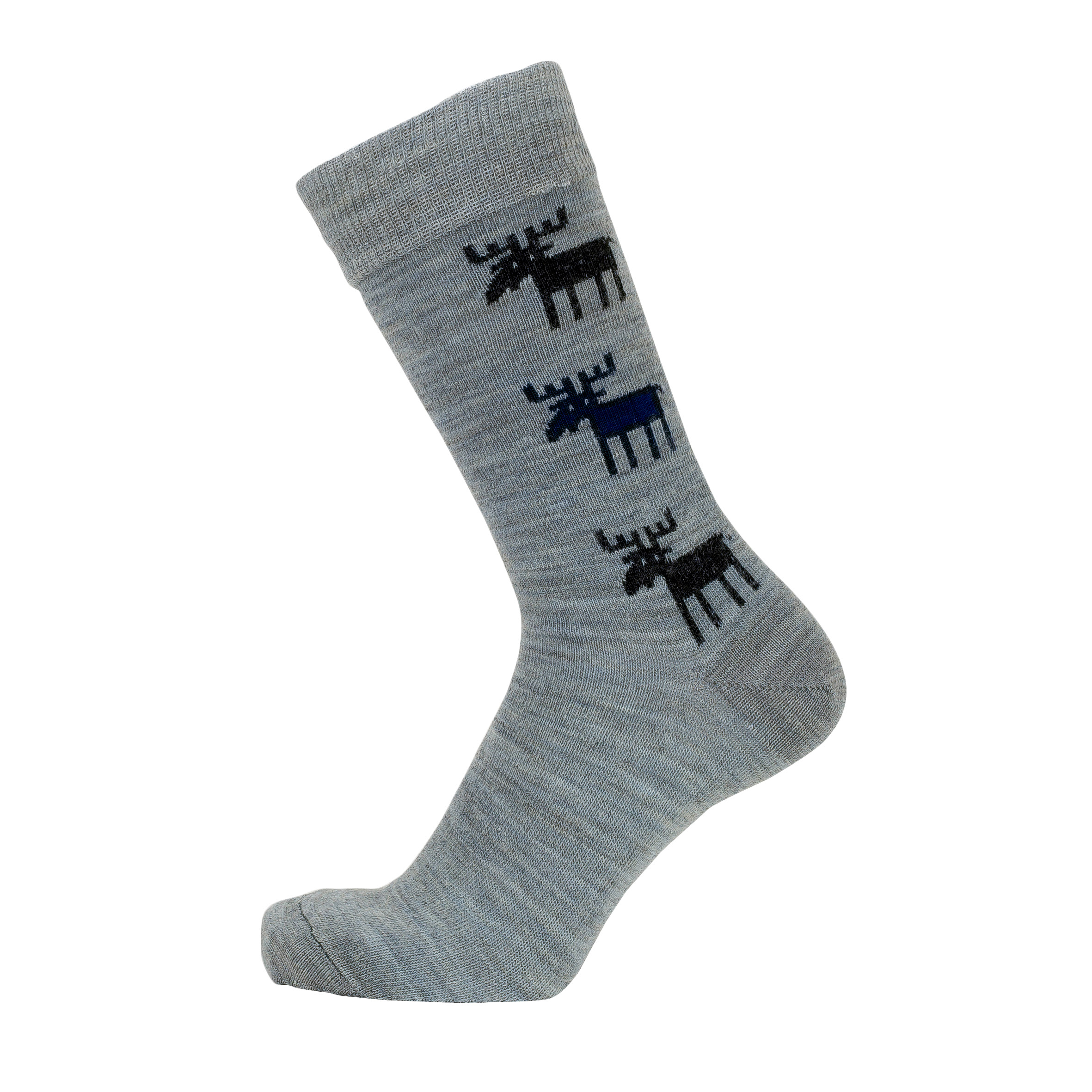 Moose ljusgrå strumpor i ull  - 2