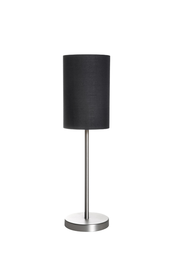Lampa i stål med textilskärm - 4
