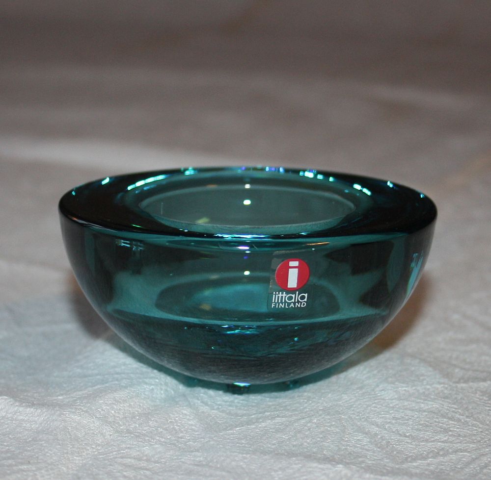 Ballo ljuslykta blågrön från Iittala  - 2