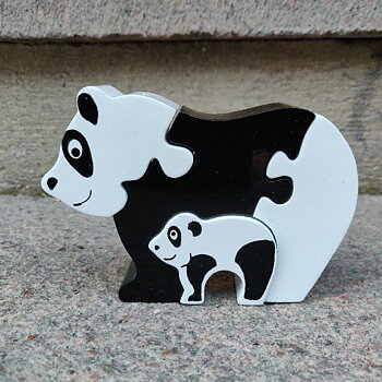 Pusseldjur Panda med unge från Lanka Kade