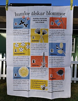 Humlor älskar blommor kökshandduk från BoM United