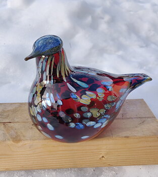 Rubinfågel ur serien Birds by Toikka från Iittala 