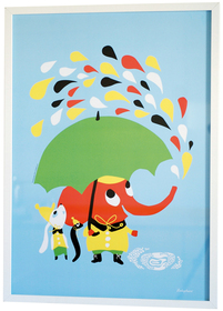  Rain print från Littlephant