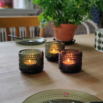 Kastehelmi ljuslykta mossgrön från Iittala 