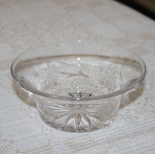 Glas - Skål - Etsad - Slipad