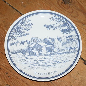 Stenwreth - Porslin - Väggtallrik - Vindeln - Ivarsson