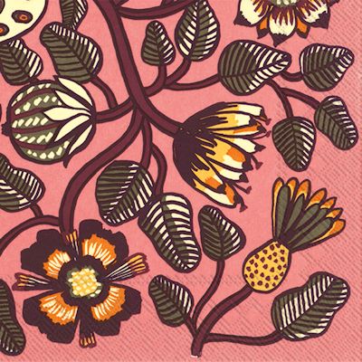  Tiara rosa servett från Marimekko 