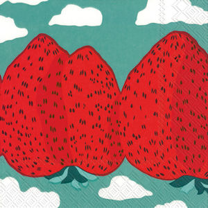Mansikkavuoret Turkos servett från  Marimekko 