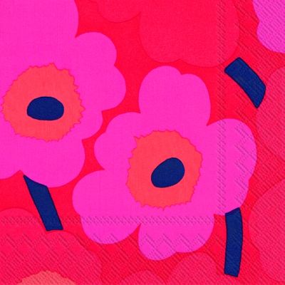Unikko rosa servett från Marimekko
