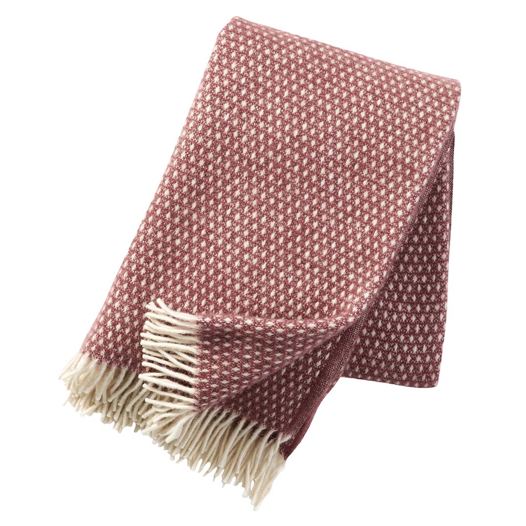 Knut ullpläd, rose brown  från Klippan  - 2