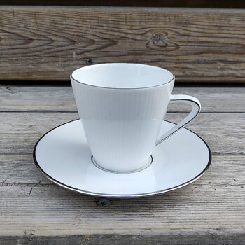 Kaffekopp vit randdekor från Seltman Weiden