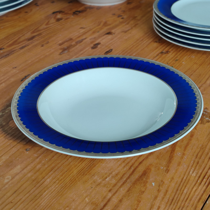 Marianne Royal Blue tallrik djup från Fyrklövern  - 2