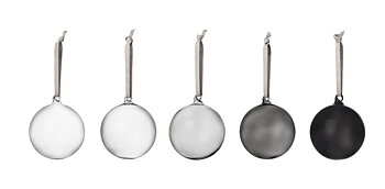 Grå glaskulor set med 5 st från Iittala