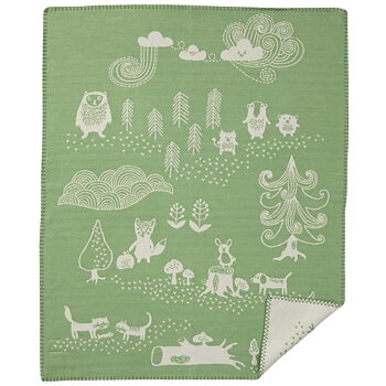 Little bear grön babyfilt från Klippan Yllefabrik