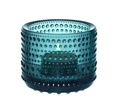 Kastehelmi ljuslykta havsblå från Iittala 