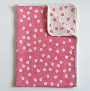 Barnfilt Little Pongo, rosa från Klippan Yllefabrik