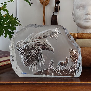 Örn glasblock från Nybro Glasbruk