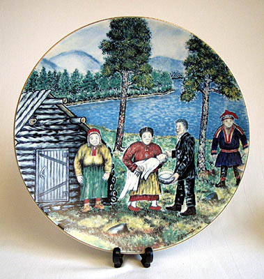 Konstnärstallrik 1984 från Arabia - 2