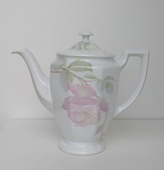 Rosa ros kaffekanna från Rosenthal 