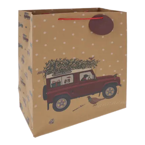 Christmas Bag Emma Lawrence Designs Red Landrover