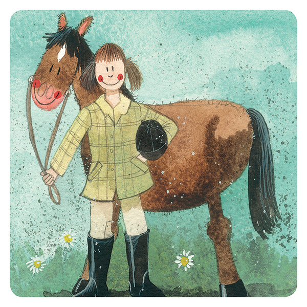 Coaster Alex Clark Horse Motif Sunday Morning
