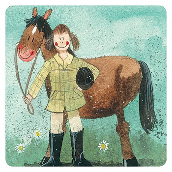 Coaster Alex Clark Horse Motif Sunday Morning