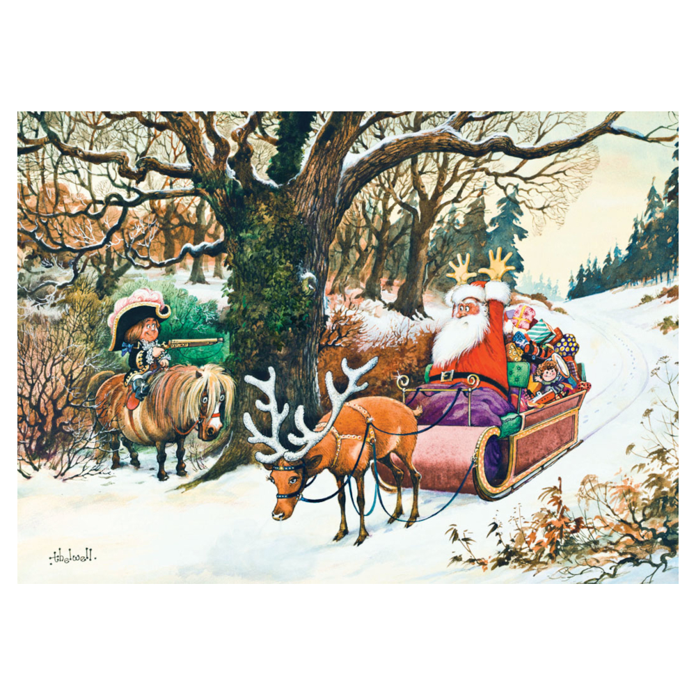 Christmas Card Thelwell Horse Motif Jumping The Gun