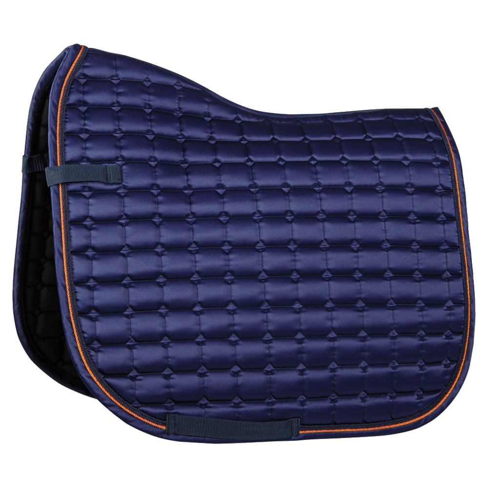 Dressage Saddle Pad Harrys Horse Satin Ensignia Blue
