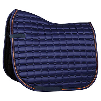 Dressage Saddle Pad Harrys Horse Satin Ensignia Blue