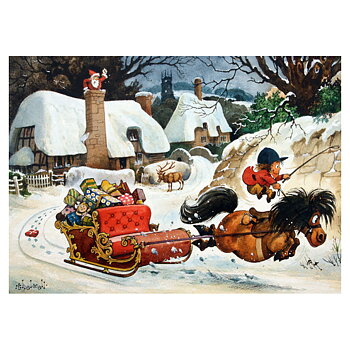 Christmas Card Thelwell Horse Motif The Highjack